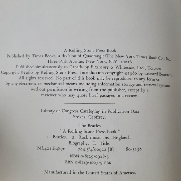 THE BEATLES RARE 1ST EDITION 1980 ICONIC WARHOL COVER ART COLLECTORS HC BOOK - Picture 7 of 13